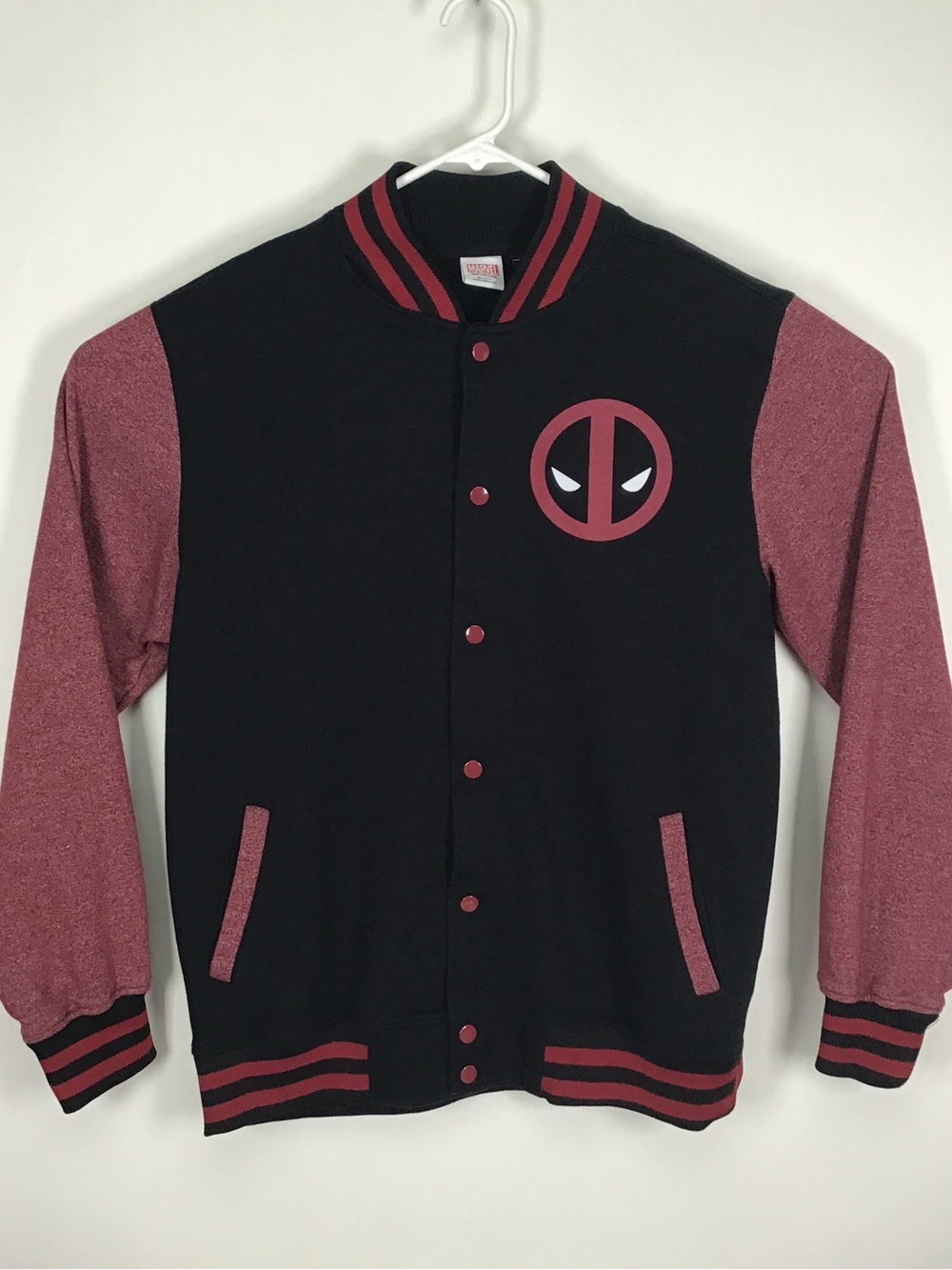 Marvel Deadpool men’s long sleeve full zip jacket large
